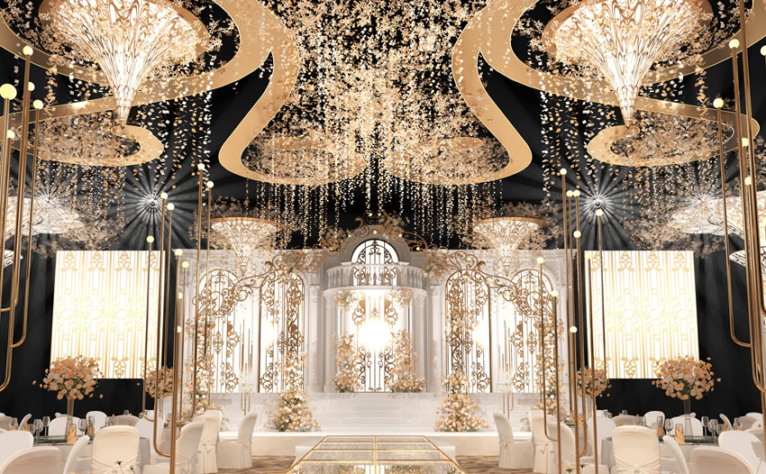 凤县花木兰喜事汇金色大厅效果展示